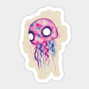 Jellyfish Watercolor Sticker